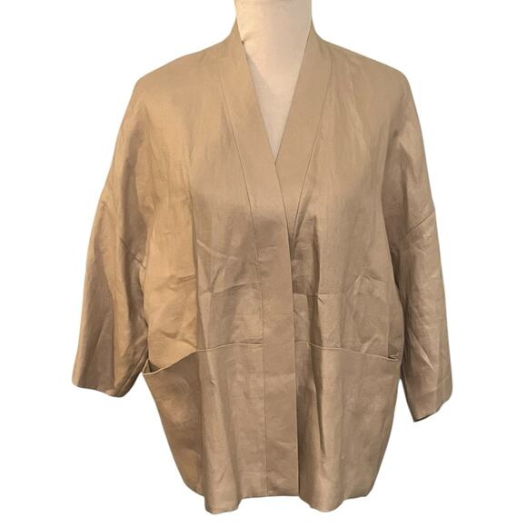 Lafayette 148 Jacket 100% Linen •P/S• Kimono Sleeve Blazer Open Career Capsule - Picture 1 of 8